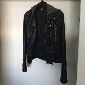 Free people leather jacket